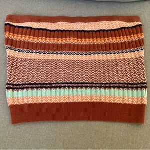 Aerie US size S Tube Top Knit Top- Brown Stripes With Fall Colors